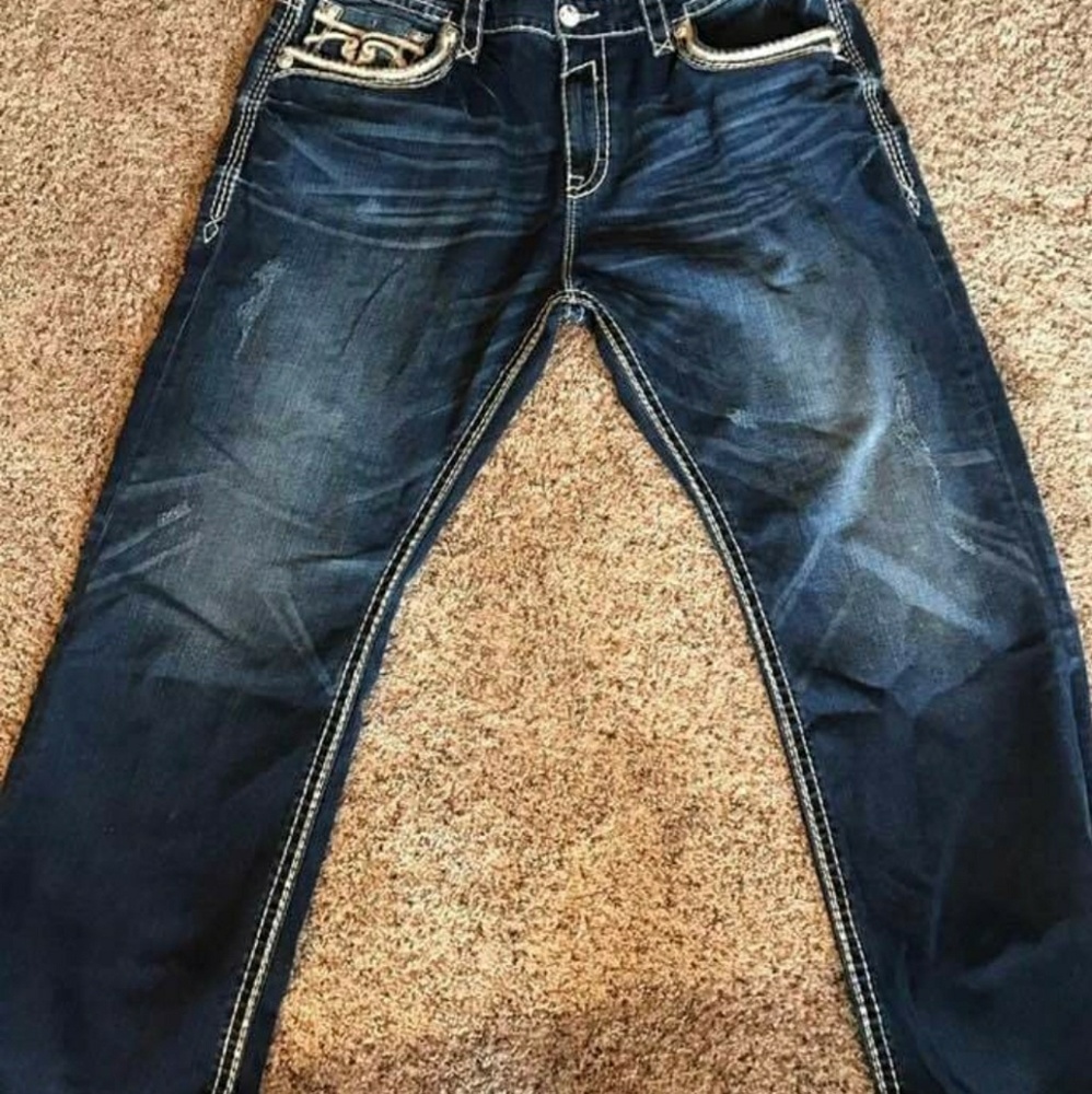 Rock revival elton/ straight mens size 42 jeans